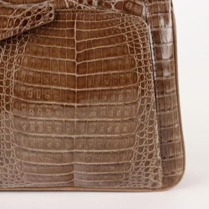 Pochette Vintage Coccodrillo Tortora