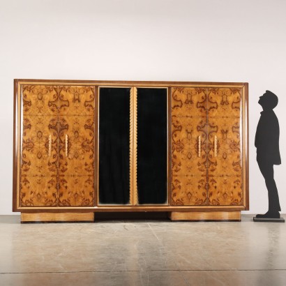 Armoire Placage de Loupe Italie Années 1930-1940