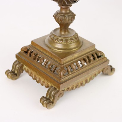 Table Clock with Candelabra Bronze France XIX Century