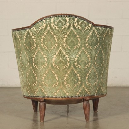 Paire de Fauteuils Noyer Italie XXe Siècle