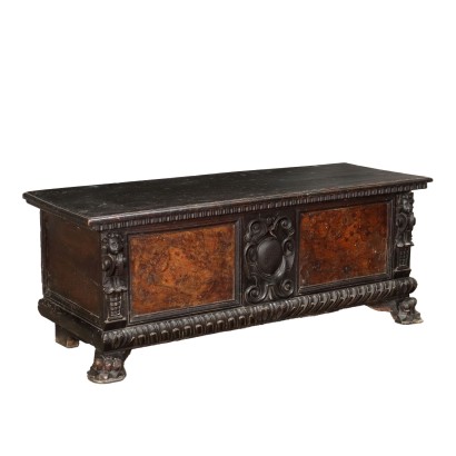 Truhe Manieristische Nussbaum Italien XVII Jhd