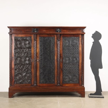 antiquariato, armadio, antiquariato armadio, armadio antico, armadio antico italiano, armadio di antiquariato, armadio neoclassica, armadio del 800,Credenza con Pannelli Antichi