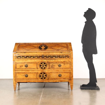 Meuble Abattant Néoclassique Noyer Italie XVIIIe Siècle