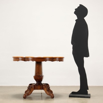 Table Basse Umbertino Noyer Italie XIXe Siècle