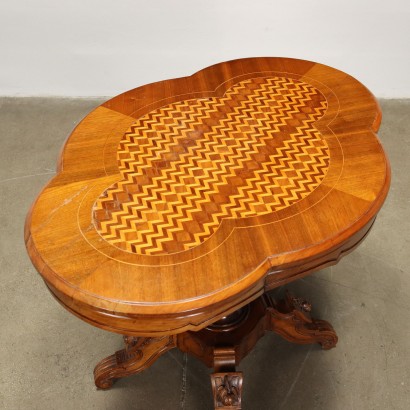 Table Basse Umbertino Noyer Italie XIXe Siècle