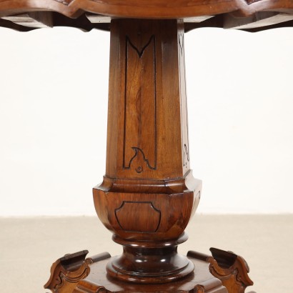 Table Basse Umbertino Noyer Italie XIXe Siècle