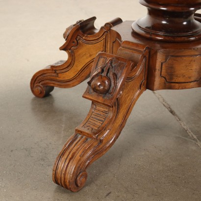 Table Basse Umbertino Noyer Italie XIXe Siècle
