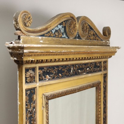 antiquariato, specchiera, antiquariato specchiera, specchiera antica, specchiera antica italiana, specchiera di antiquariato, specchiera neoclassica, specchiera del 800 - antiquariato, cornice, antiquariato cornice, cornice antica, cornice antica italiana, cornice di antiquariato, cornice neoclassico, cornice del 800,Consolle con Specchiera di Gusto Neoclas