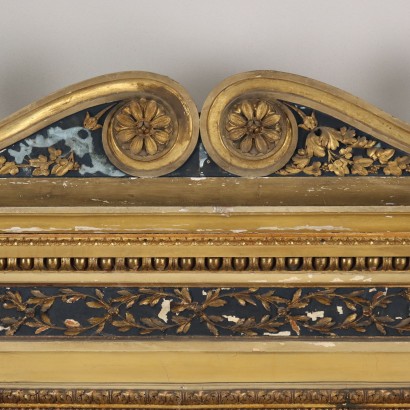 antiquariato, specchiera, antiquariato specchiera, specchiera antica, specchiera antica italiana, specchiera di antiquariato, specchiera neoclassica, specchiera del 800 - antiquariato, cornice, antiquariato cornice, cornice antica, cornice antica italiana, cornice di antiquariato, cornice neoclassico, cornice del 800,Consolle con Specchiera di Gusto Neoclas