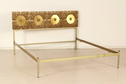 moderne Antiquitäten, Möbel, Messingbett, Bett, Messing, 60er, 60er Bett, 60er Messingbett, 60er modernes Design, Doppelbett, 60er Doppelbett, 60er