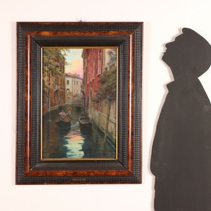 Dipinto di Alpnore gobbi Gobbi ,Scorcio veneziano con Barcaioli,Alpenore Gobbi,Alpenore Gobbi,Alpenore Gobbi,Dipinto di Alpenore Gobbi,Alpenore Gobbi