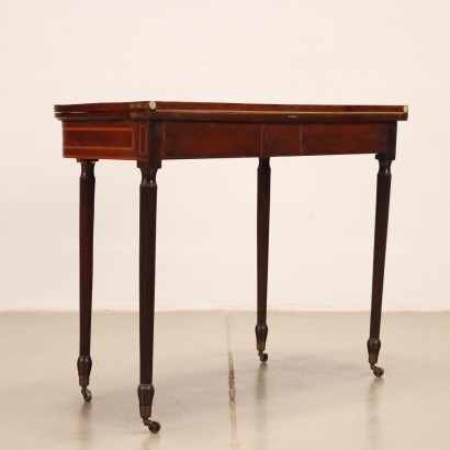 Table de Jeu Victorienne Acajou Italie XIXe Siècle