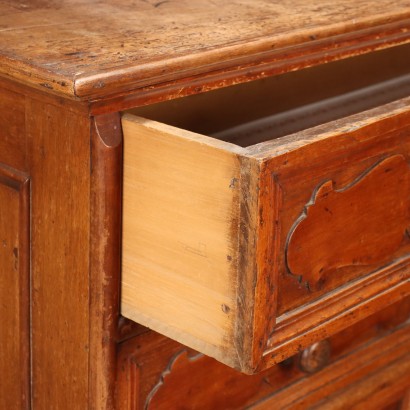 Commode Baroque Noyer Italie XVIIe-XVIIIe Siècle