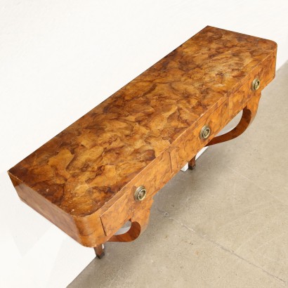 Console Art Déco Walnut Italy 1930s