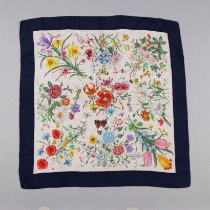 Foulard Gucci Vintage Soie Italie Années 1960-1970
