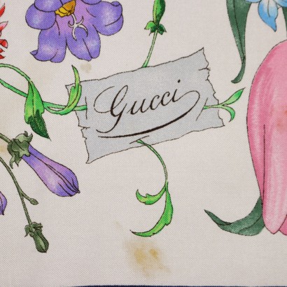Foulard Gucci Vintage Soie Italie Années 1960-1970