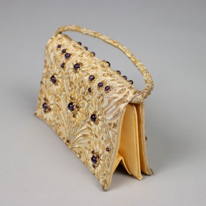 Vintage Abendtasche Satin Indien 1970er-1980er