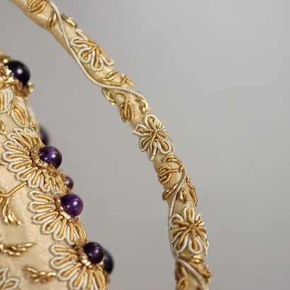 Vintage Abendtasche Satin Indien 1970er-1980er