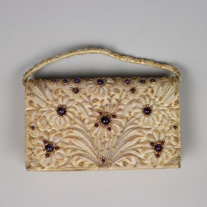 Vintage Abendtasche Satin Indien 1970er-1980er