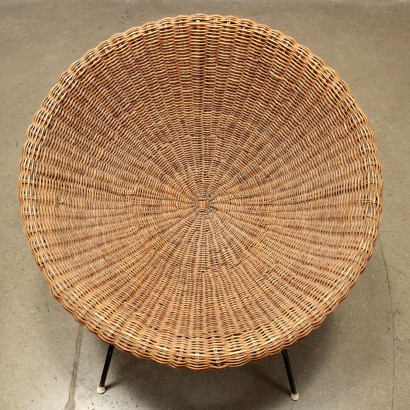 Pair of Armchairs Wicker Italy 1960s