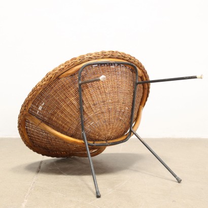Pair of Armchairs Wicker Italy 1960s