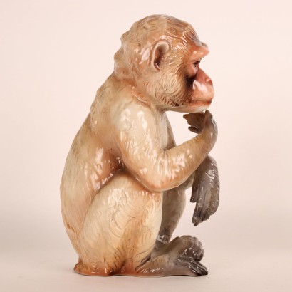 Monkey Ronzan Man. Ceramic Italy 1960s