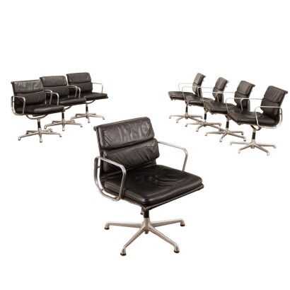 Sedie 'EA 217' Soft Pad Chair Charles & Ray Eames per ICF Anni 80