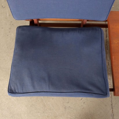 Armchair with Coffee Table Teak Veneer Italy 1960s