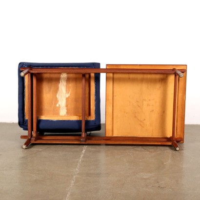 Armchair with Coffee Table Teak Veneer Italy 1960s