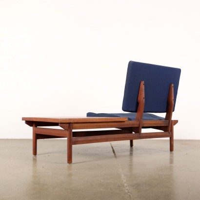 Armchair with Coffee Table Teak Veneer Italy 1960s