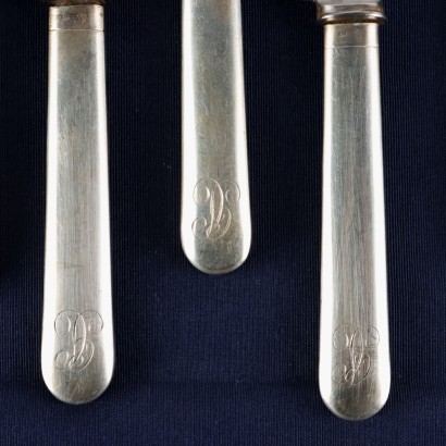 antiquariato, oggettistica, antiquariato oggettistica, oggettistica antica, oggettistica antica italiana, oggettistica di antiquariato, oggettistica neoclassico, oggettistica del 800,Servizio di Posate in Argento