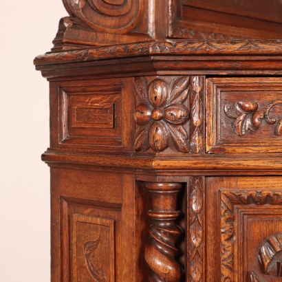 Corner Cupboard Neo-Renaissance Wood France XIX Century