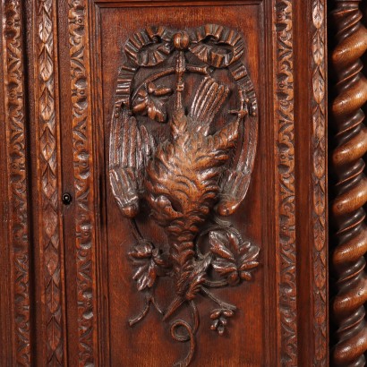 Corner Cupboard Neo-Renaissance Wood France XIX Century