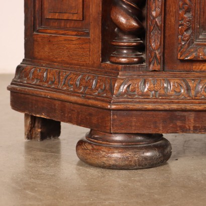 Corner Cupboard Neo-Renaissance Wood France XIX Century