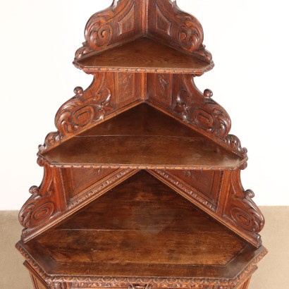 Corner Cupboard Neo-Renaissance Wood France XIX Century
