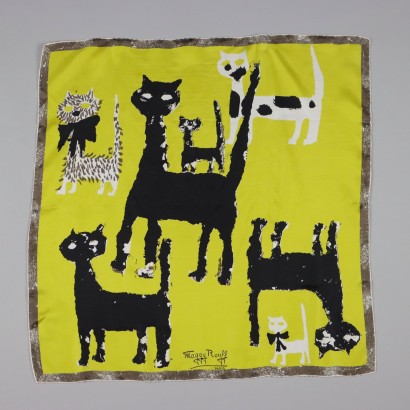 Vintage Scarf Maggie Rouff Silk France 1940s-1950s