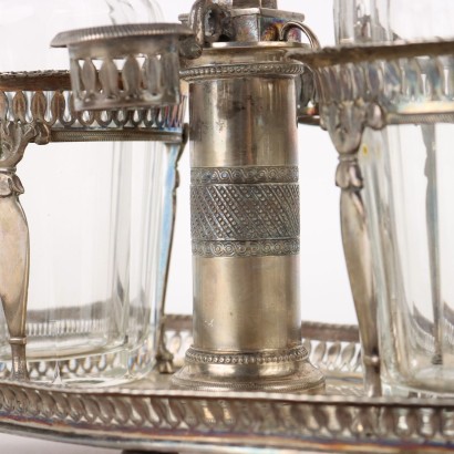 antigüedades, servicio de mesa, servicio de mesa antigüedades, servicio de mesa antiguo, servicio de mesa italiano antiguo, servicio de mesa antiguo, servicio de mesa neoclásico, servicio de mesa del siglo XIX, aceitera de plata, fabricación de Milán
