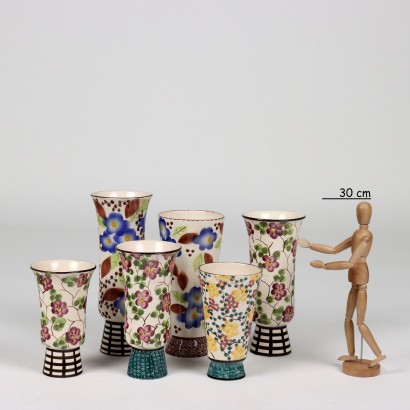 antiquariato, vaso, antiquariato vaso, vaso antico, vaso antico italiano, vaso di antiquariato, vaso neoclassico, vaso del 800,Gruppo di Vasi in Terraglia