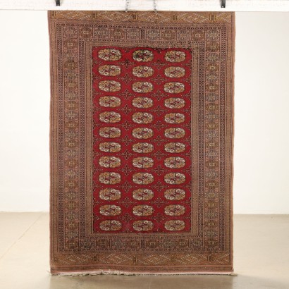 Bukhara Carpet Cotton Fine Knot Pakistan 1990s