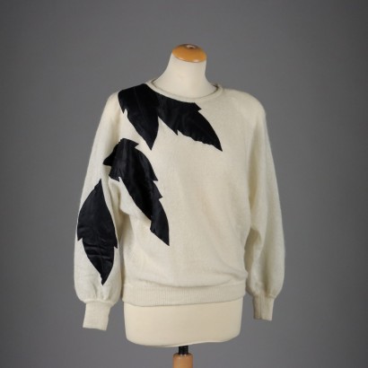 Maglione Vintage Valentino Bianco e Nero