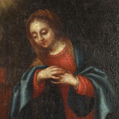 Pintura del siglo XVII con Anunciación,Anunciación