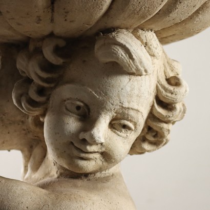 antiquariato, arredo giardino, antiquariato arredi giardino, arredo giardino antico, arredo giardino antico italiano, arredo giardino di antiquariato, arredo giardino neoclassico, arredo giardino del 800,Fioriera con Putto a Tuttotondo