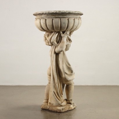 antiquariato, arredo giardino, antiquariato arredi giardino, arredo giardino antico, arredo giardino antico italiano, arredo giardino di antiquariato, arredo giardino neoclassico, arredo giardino del 800,Fioriera con Putto a Tuttotondo