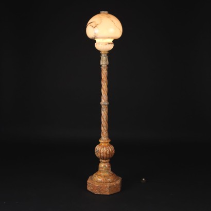 Lampada da Terra in Marmo e Alabastro