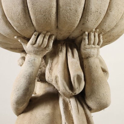 antiquariato, arredo giardino, antiquariato arredi giardino, arredo giardino antico, arredo giardino antico italiano, arredo giardino di antiquariato, arredo giardino neoclassico, arredo giardino del 800,Fioriera con Putto a Tuttotondo