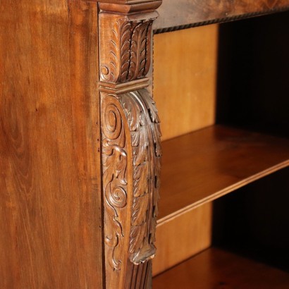 antigüedades, librería, librerías antiguas, librería antigua, librería italiana antigua, librería antigua, librería neoclásica, librería del siglo XIX,Par de librerías de caoba