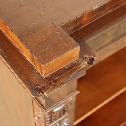 antigüedades, librería, librerías antiguas, librería antigua, librería italiana antigua, librería antigua, librería neoclásica, librería del siglo XIX,Par de librerías de caoba