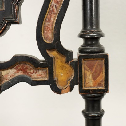 Dos Parejas de Sillas en Madera Ebonizada