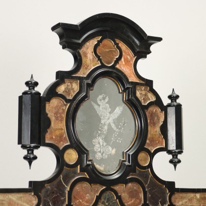 Cupboard Ebonized Wood Italy XIX Century