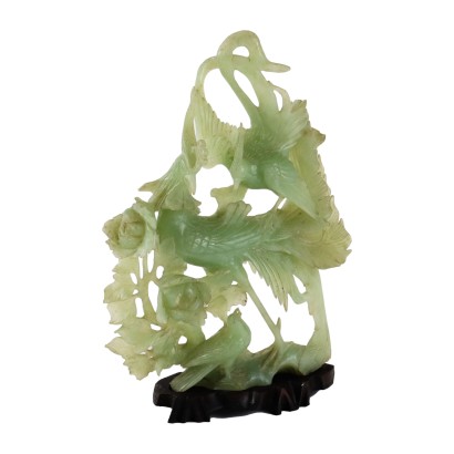 Sculptural Group Serpentine Stone China XX Century